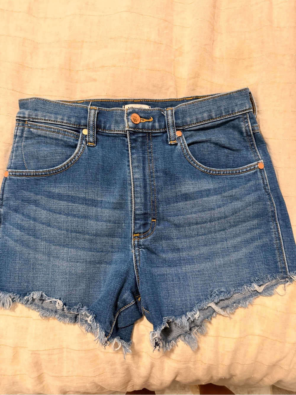 Wrangler Blue Denim Jean Shorts - Picture 2 of 4